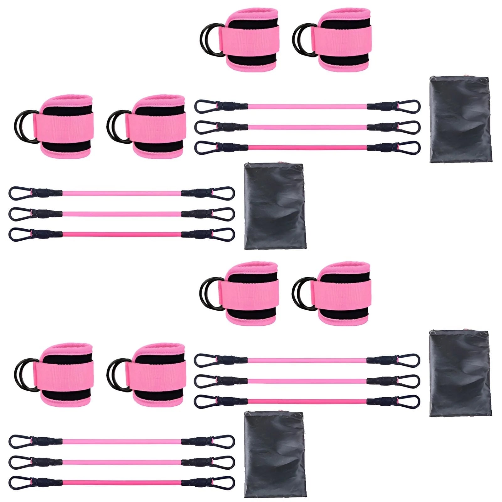 4Pcs ,Stretch Booty Training  for Working Out,Heavy Glutes Workout Exercise Bands,Pink2