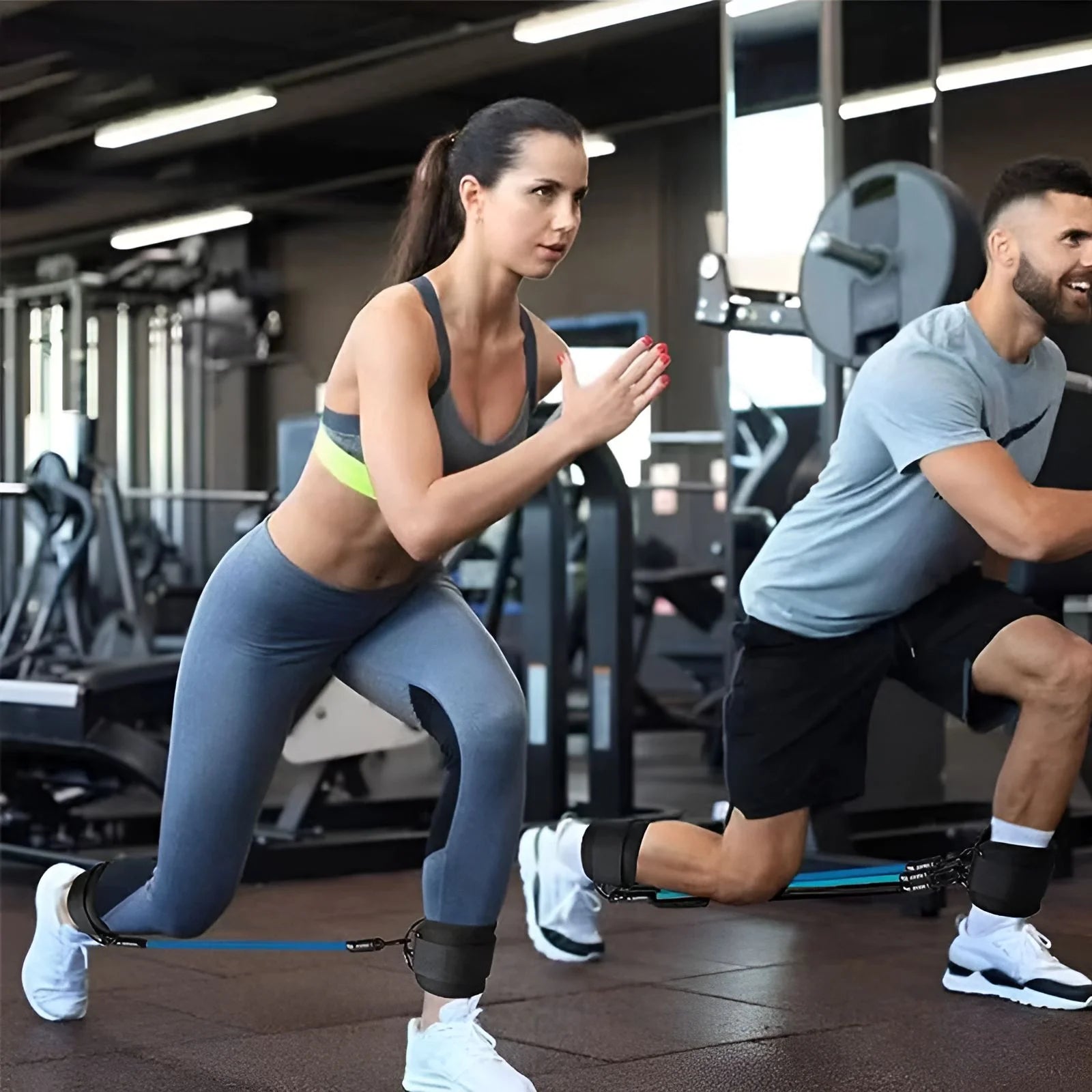 4Pcs ,Stretch Booty Training  for Working Out,Heavy Glutes Workout Exercise Bands,Pink2