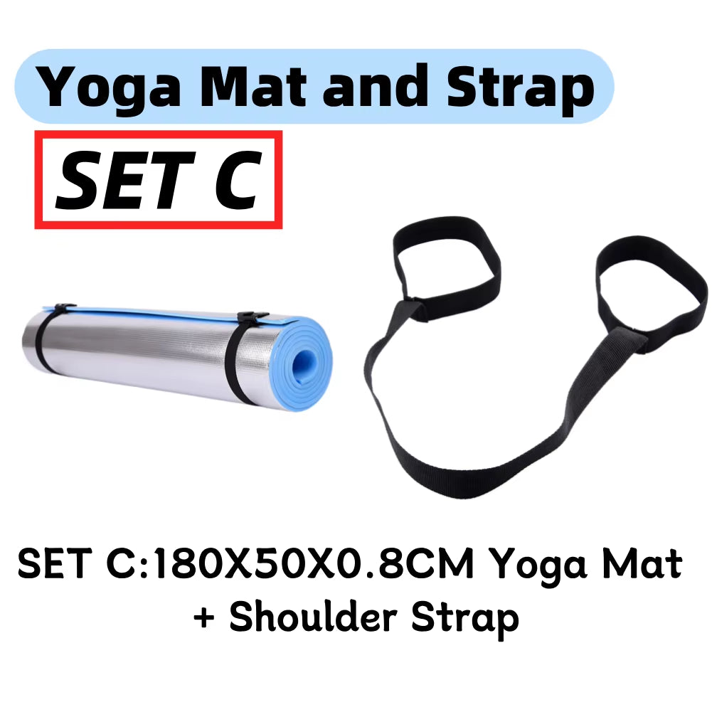 1-10PCS Yoga Mat Strap Belt Portable Adjustable Sports Sling Shoulder Carry Strap Exercise Stretch Fitness Elastic Yoga Belt